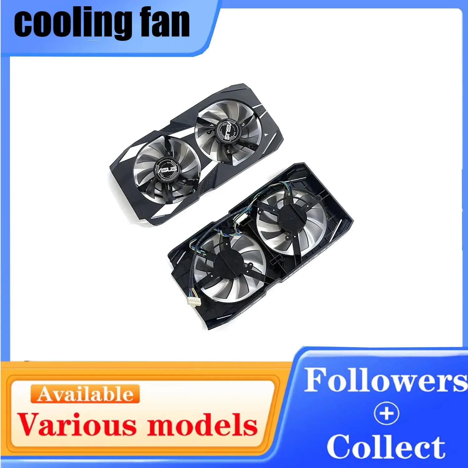 New For ASUS GeForce GTX1650 1660ti DUAL OC Graphics Card Replacement Fan panel with fan