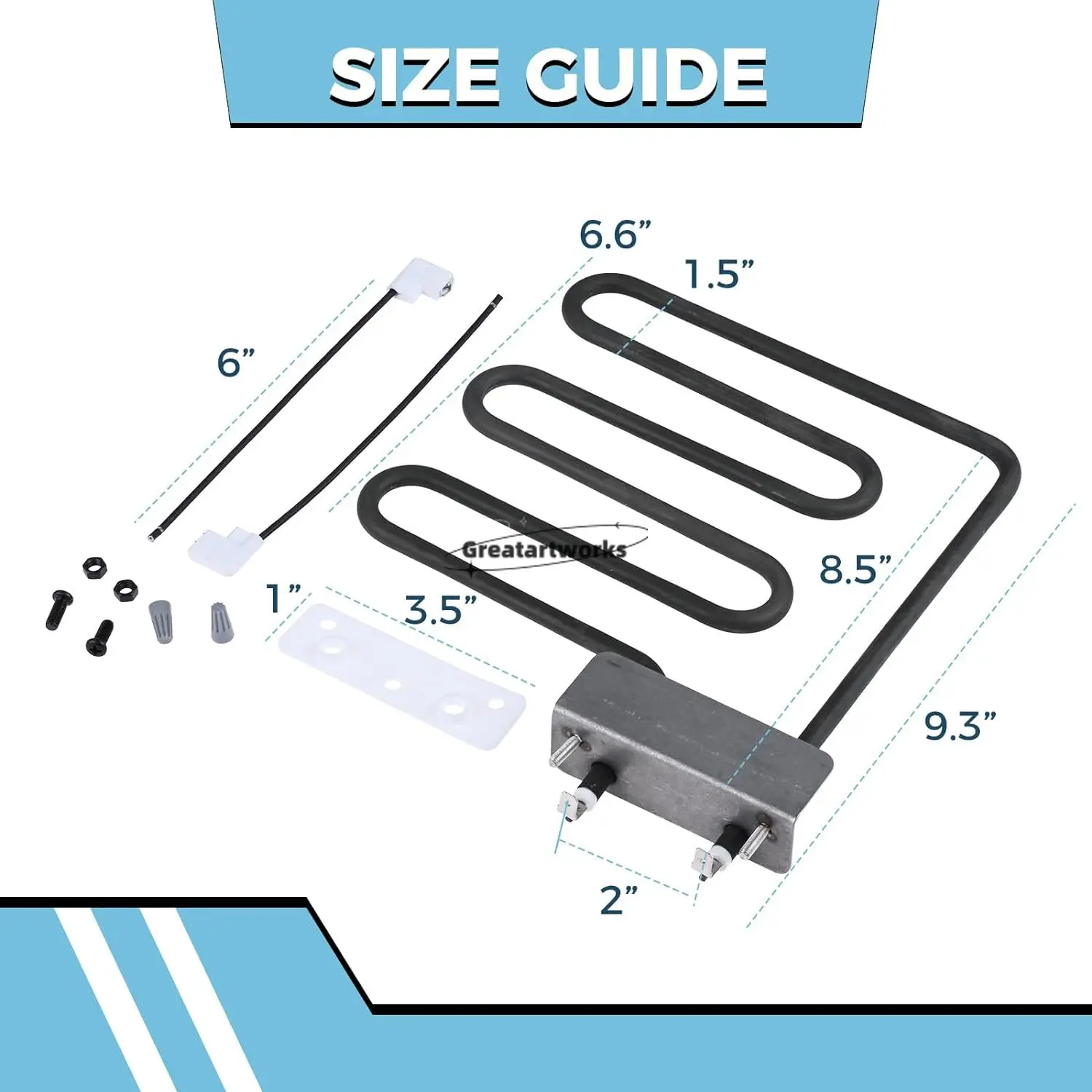 1set Electric Smoker & Grill Heating Element 800 Watt Replace 9907120011 for Masterbuilt 30\