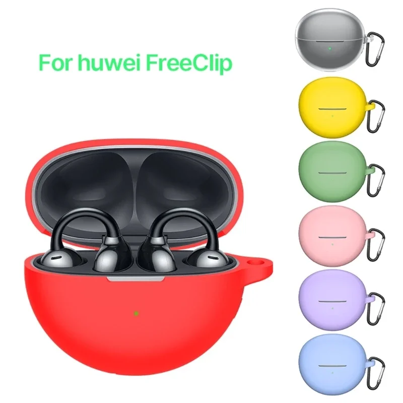 

Silicone Protective Case For Huawei FreeClip Earbud Lightweight Earphone Shockproof Dustproof Cover Sleeve