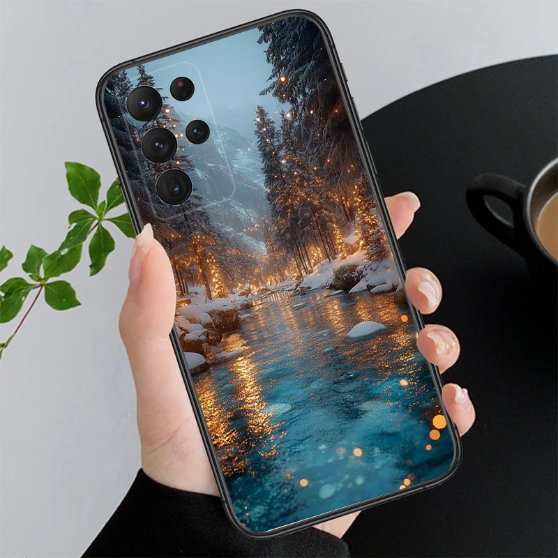 

Winter Christmas snowflake Phone Case For Samsung A55 A16 A56 A36 A35 A15 A53 A54 A33 A34 A25 A05S A52 A52S A14 A24 A26 A71