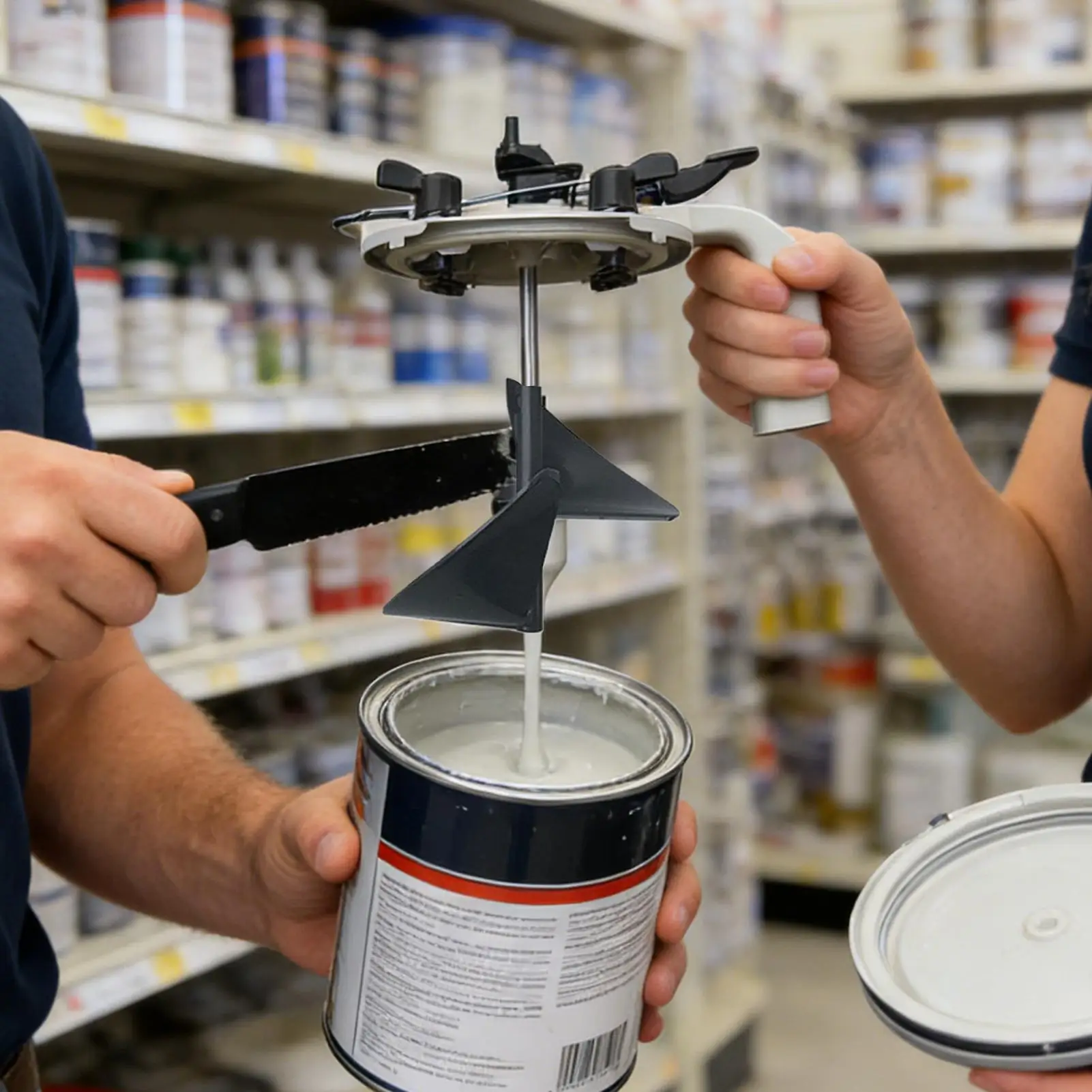 

Paint Mixing Lid 4 L/1 Gallon Pigment Pouring Cover Leakproof Stirring Machine Lid for Commercial Indoor Outdoor Home Workshop