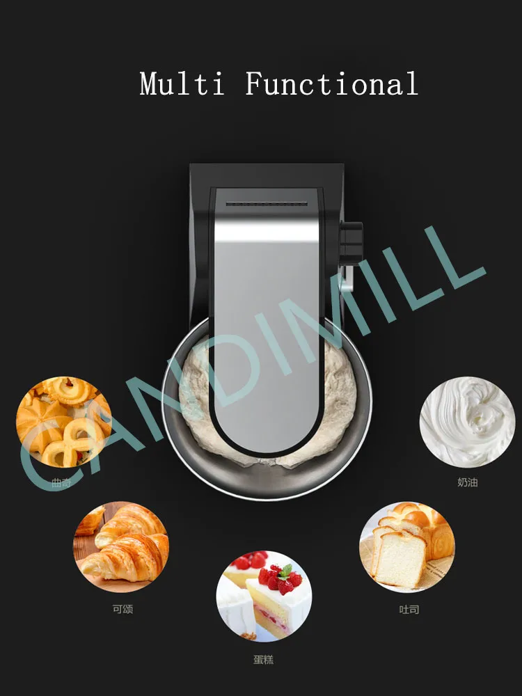 المنزلية الصغيرة الشيف آلة ثلاثية الأبعاد 5L سطح المكتب الكهربائية دلك العجين خافق البيض لتحريك الحليب الطازج وكريم الخفق