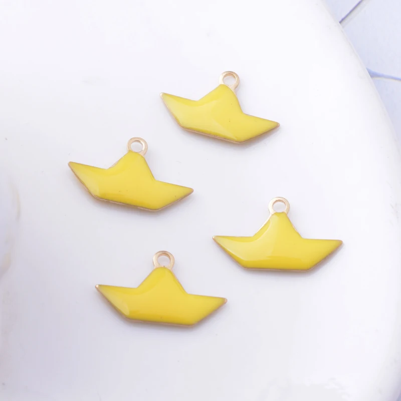 30 Stück 15*9mm Kupfer Beidseitig Emaillierte Boot-Anhänger Schiffsanhänger DIY Schmuckherstellung – Detail 3