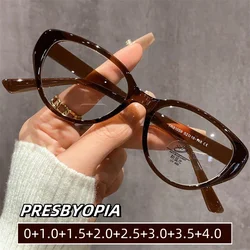 Cat Eye Ultra Light Reading Eyewear Women High Definition Eye Protection Presbyopia Eyeglasses Anti Blue Light Goggle To +4.0
