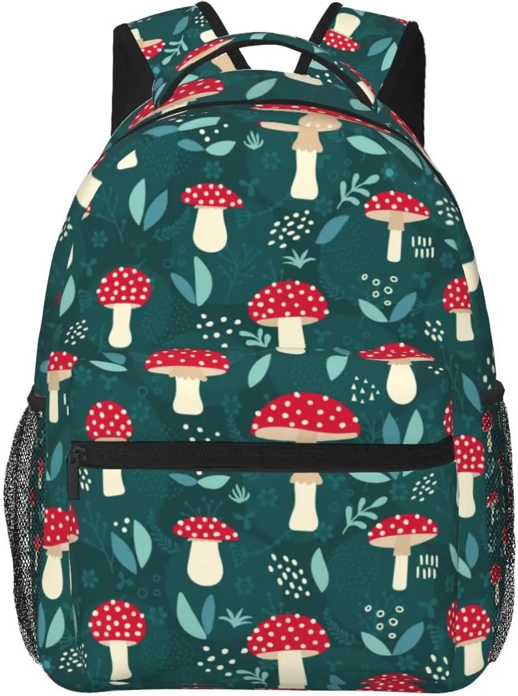 Cute Red Mushrooms Amanita White Dots Stylish Casual Backpack Purse For Women Personalized Laptop Backpacks With Multiple Pocket