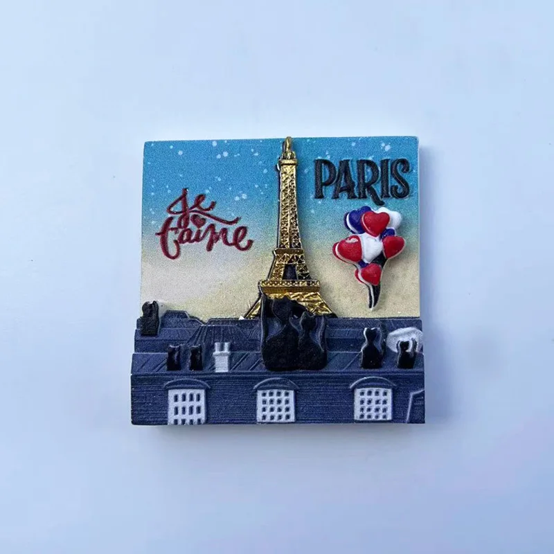 

Paris, France Cultural Creative Tourist Souvenirs-3D-Eiffel Tower-Refrigerator Magnet-Creative Kitchen Decoration