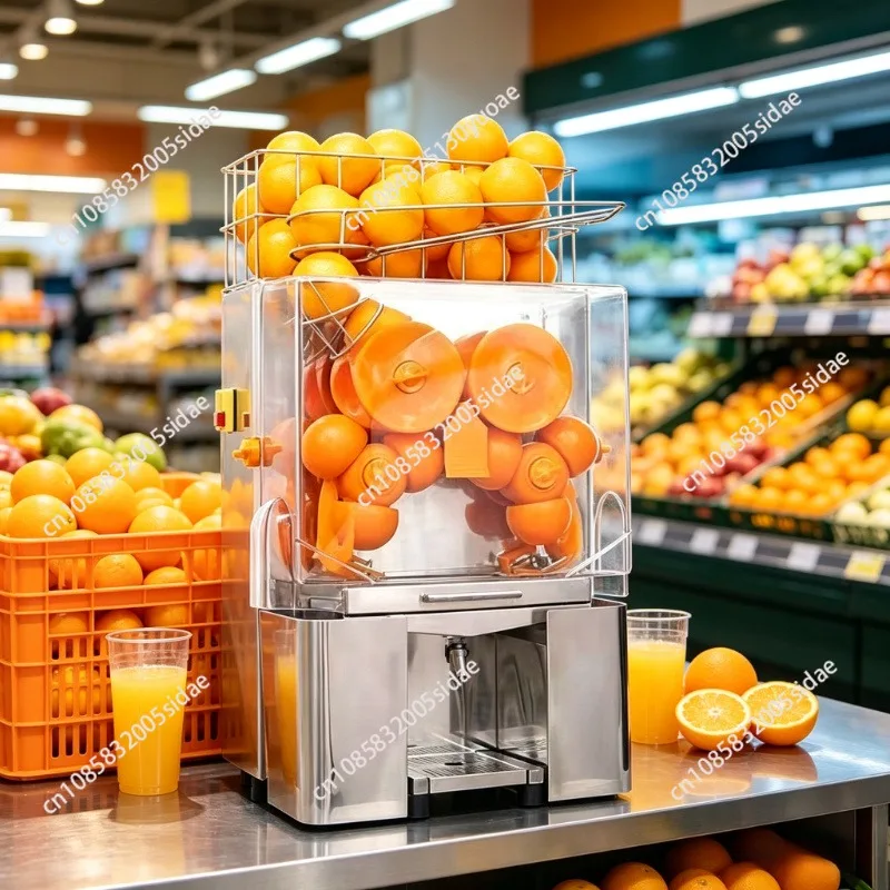 Juicer Commercial Automatic 120W Stainless Steel Heavy Duty High Efficiency Durable Compact for Orange Squeezing