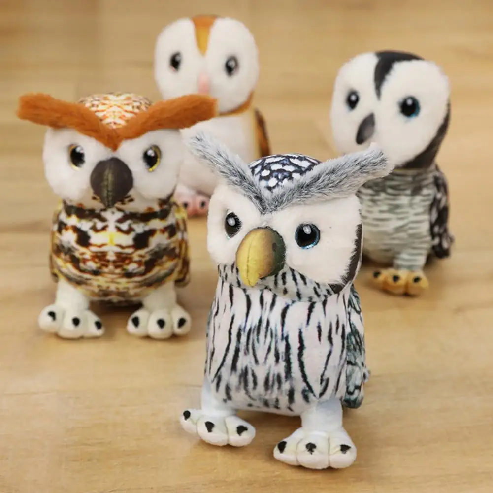 

20cm Simulation Owl Plush Toy Cute Wild Stuffed Animals Owl Figure Plushies Doll Anime Cartoon Soft Kids Toys Home Garden Decor