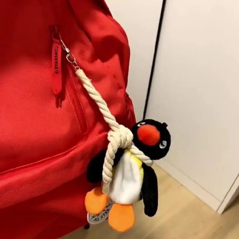 NEW Kawaii 7CM Pingu Plushie Pendant Cute Cartoon Doll Toy Funny Doll School Bag Pendant Car Key Decoration Birthday Gift