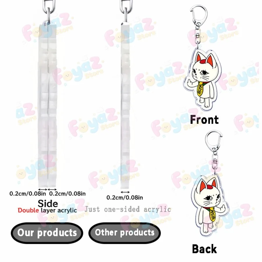 لطيف توربو الجدة القط المفاتيح الاكسسوارات حقيبة السحر الكرتون أنيمي مانغا محظوظ القط Keyrings مجوهرات المشجعين الأصدقاء هدية