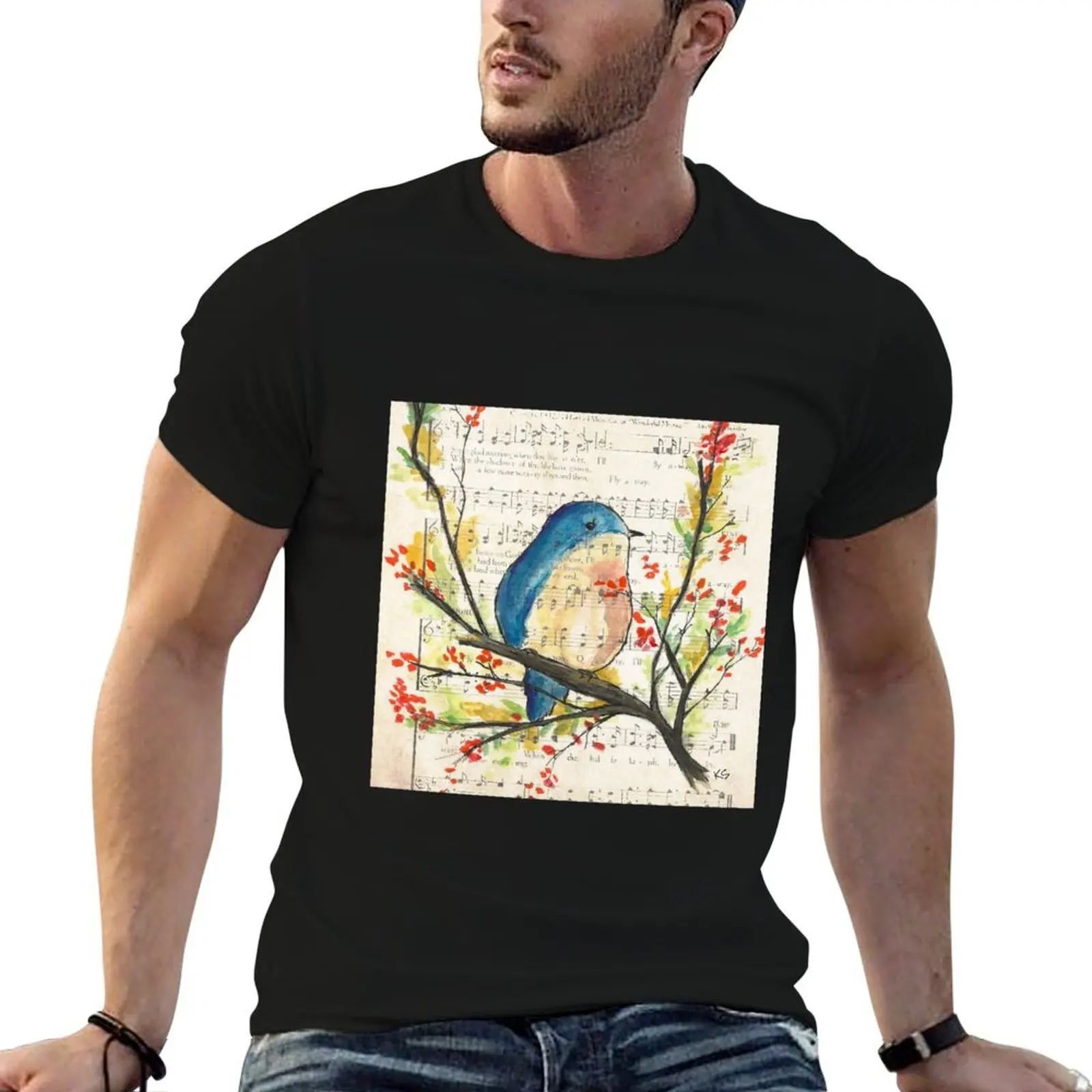 

Bluebird T-Shirt man t shirt graphic funny t shirts cotton T-Shirt