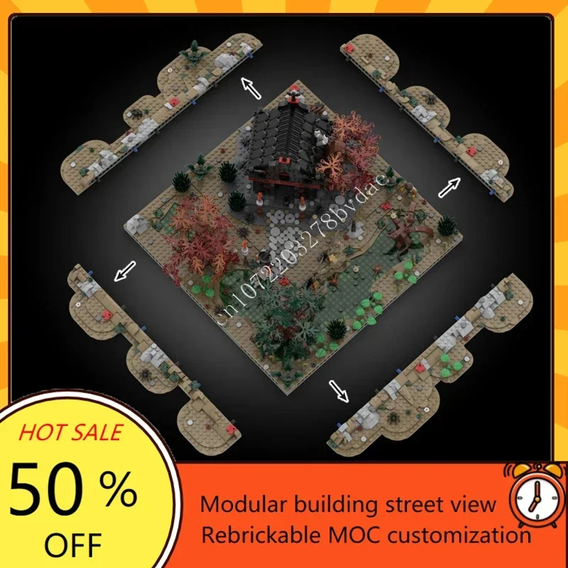 2951PCS MOC Medieval Castle Custom Puzzle Model Witch's Swamp Medieval Village Technical DIY Kit for Kids Birthday Holiday Gift