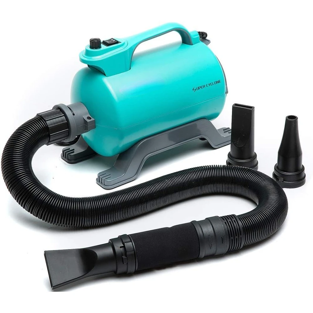 High Velocity Professional Dog Pet Grooming Hair Drying Force Dryer Blower 5.0HP (Super Cyclone) SHD-2600P (Green)