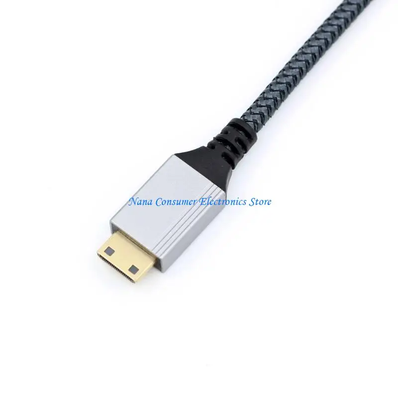G7NE 90Degree Angled Mini HDMIs To HDMIs Adapter Cord Compatibility for DSLR Tablets