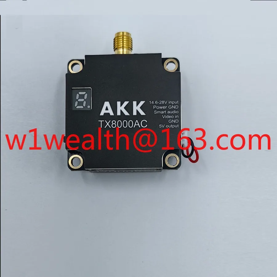 AKK TX8000AC 5.8G 8W FPV VTX drone video transmission 96CHs Diamond antenna