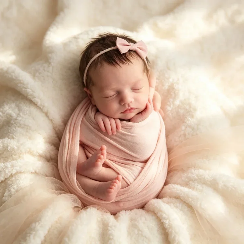 Newborn Photography Props Baby Wrap Blanket Swaddling Photo Backdrop Shoot Studio Fotografia Accessories Background Pillow Hat