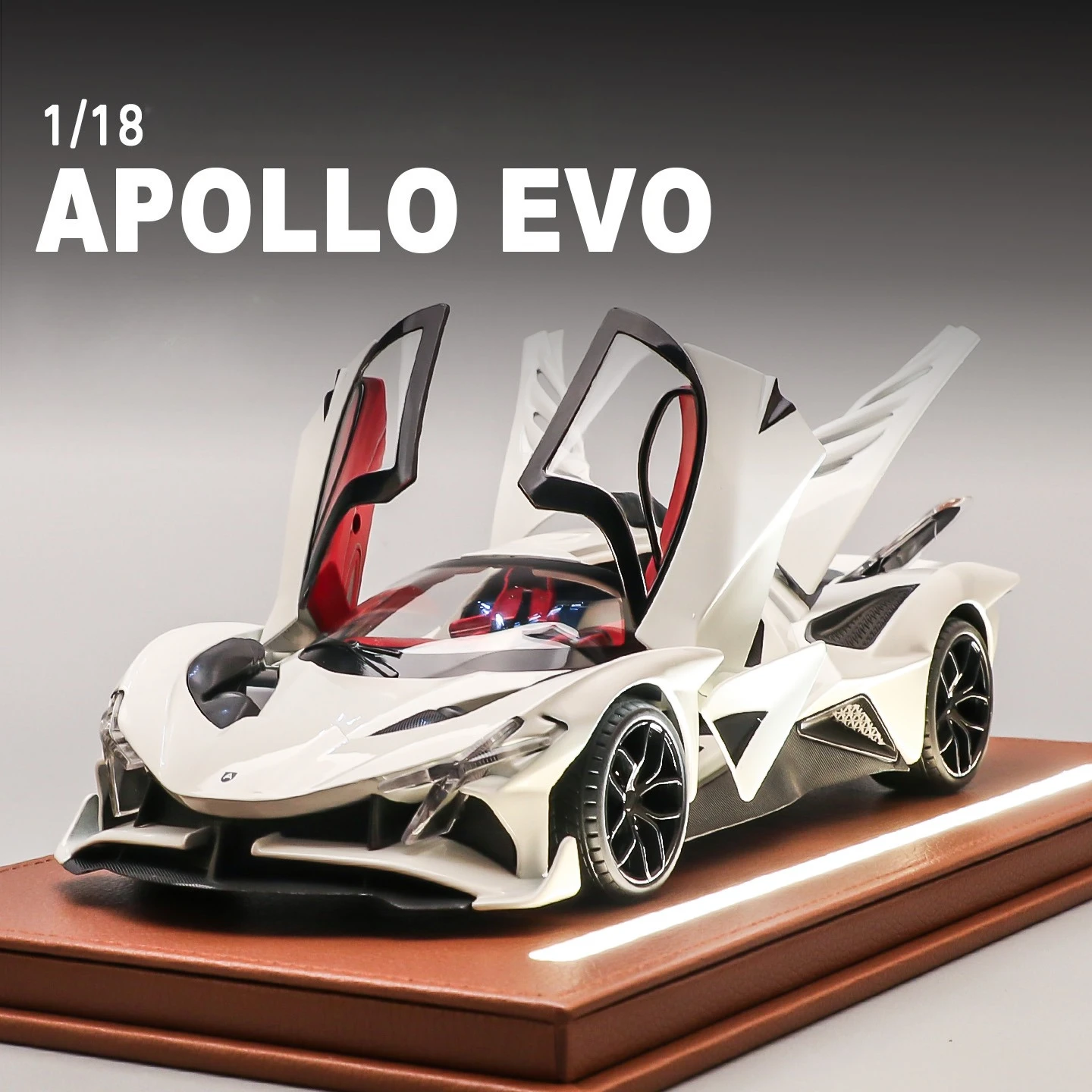 

1:18 Apollo Project EVO, модель автомобиля из сплава, литье под давлением и игрушечный транспорт, металлическая модель игрушечного автомобиля, имитация звука и света, коллекция подарков