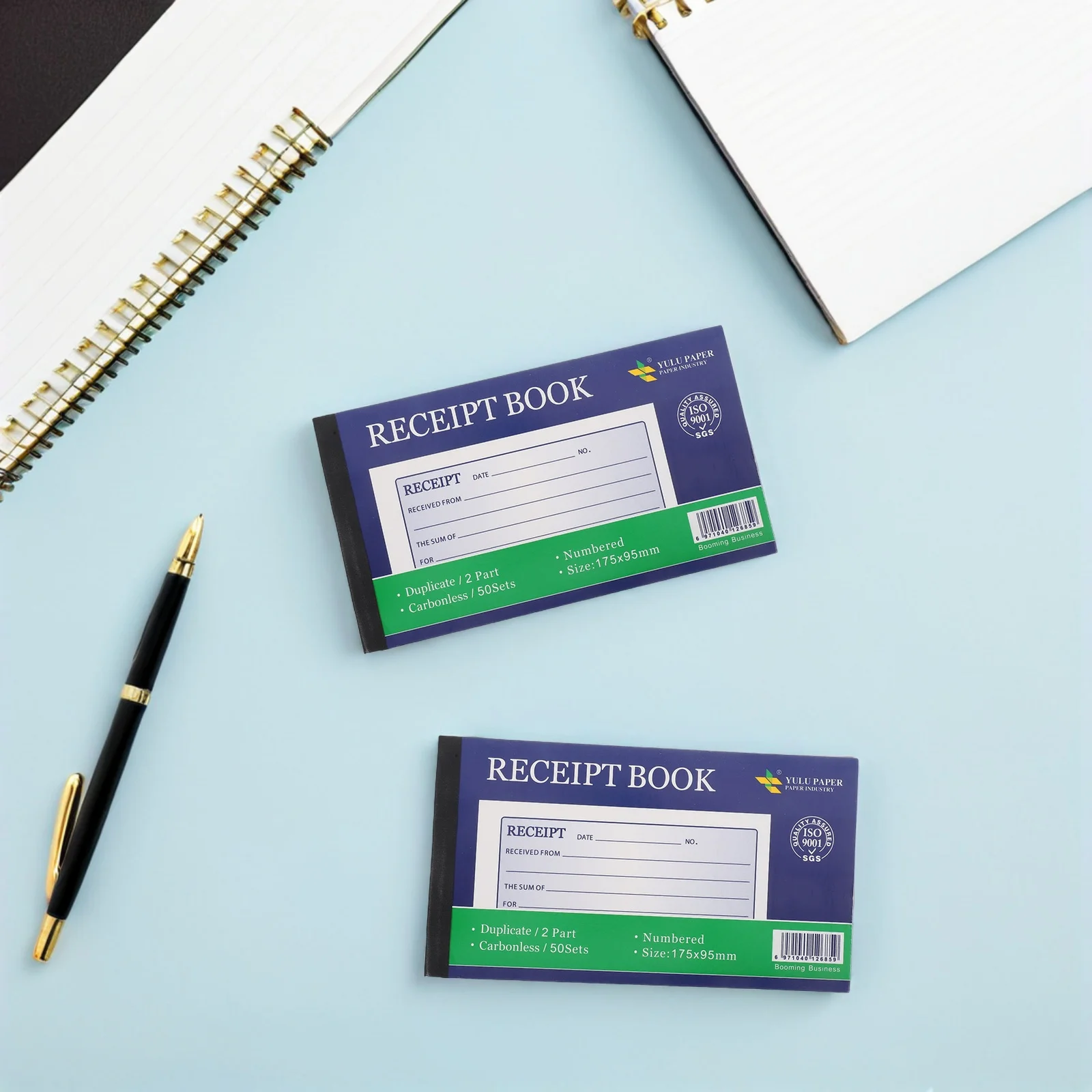 5pcs Receipt Book 2-Part Invoice Forms Order Record Pad For Small Business Restaurant Retail Office Cash Book Copy Receipts