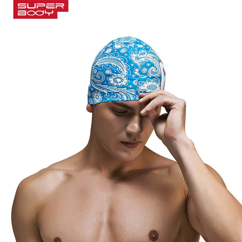 European and  new professional printed silicone swimming cap Unisex multi-color swimming cap Waterproof silicone comfortable
