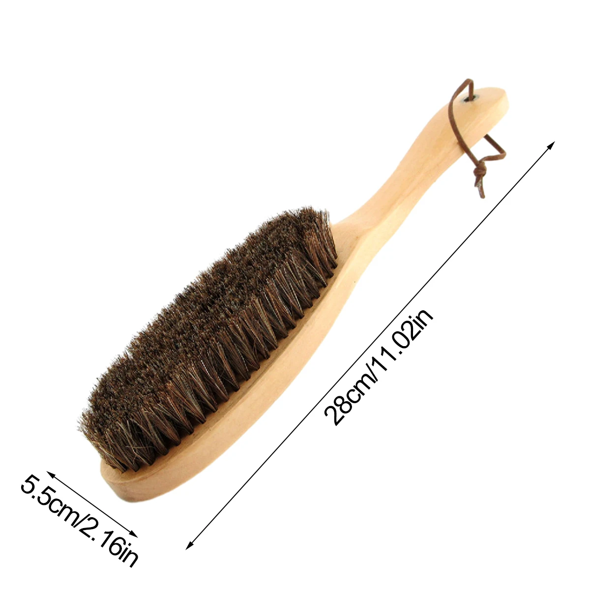 All Horsehair Long Handled Brush Shoe Brush Elastic Horsehair Shoe Brush Degreasing And Polishing Brush Suit Cleaning Brush