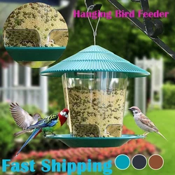 Bird Feeder Hanging Feeding tool Peanut Nut Feeding Station Dispenser Holder Container Waterproof for Outdoor Garden/Patio