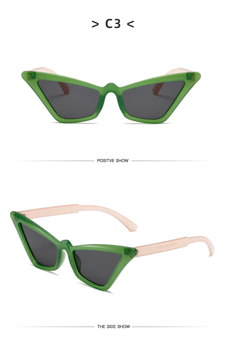 Винтажные квадратные солнцезащитные очки в большой оправе для женщин и мужчин, солнцезащитные очки «кошачий глаз», квадратные мужские и женские прямоугольные солнцезащитные очки ﻿