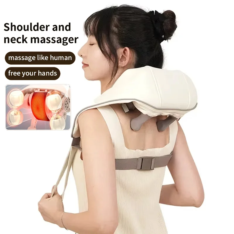 Electric Heat Neck Massage Shawl Shiatsu Kneading Cervical Spine Massager Car Home Back Shoulder Neck Trapezius Muscle Massager