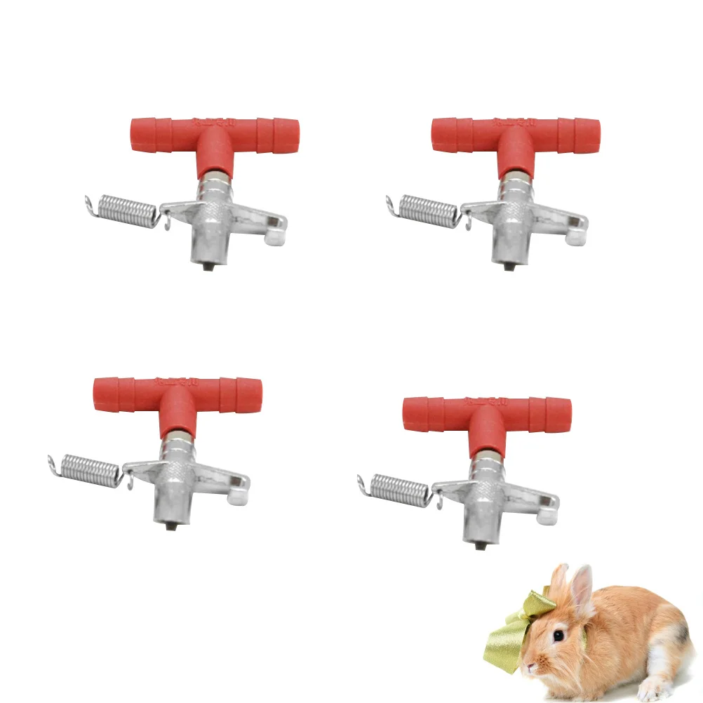 

10Pcs Rabbit Drinker Galvanized Spring Automatic Drinking Equipment for Rabbit Cage Chicken Bird Quail Small Animal Feeder
