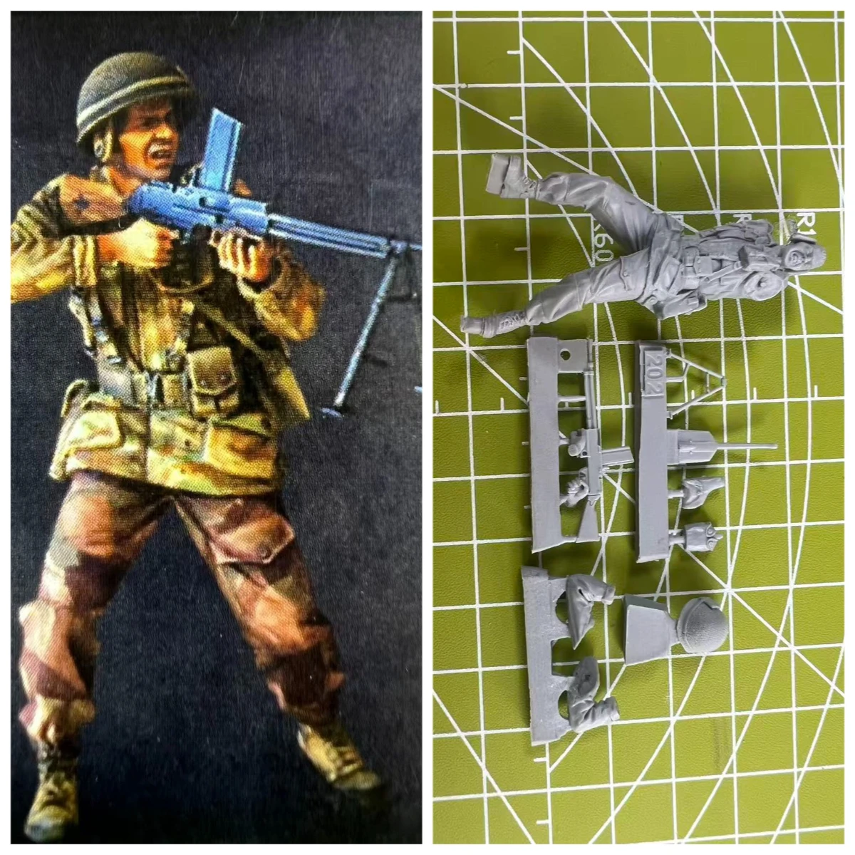 

Top Secret 1/35 Cast Resin Model French Soldier Scene Model Toy Unpainted GK