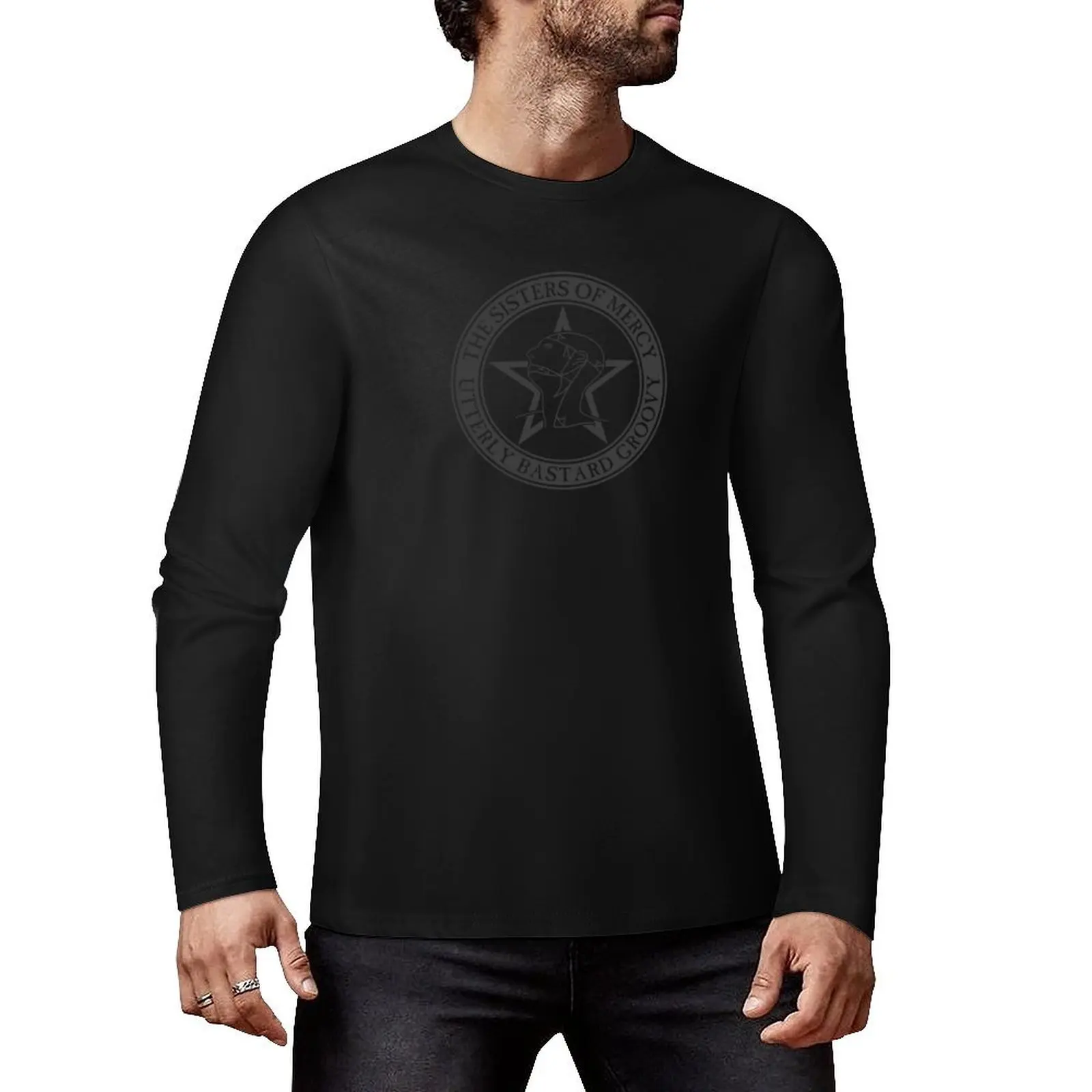 The Sisters of Mercy - Utterly Bastard Groovy - Dark Grey Long T-Shirt sweat shirts tees tshirts for men