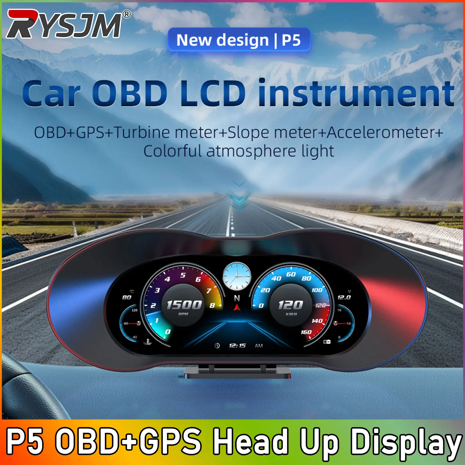 P5 Car Obd Gps Head…
