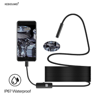 7mm Micro USB Endoscope Camera IP67 Waterproof Industrial Endoscope Camera 6LEDs Ligth Adjustable Camera For Android Phones PC