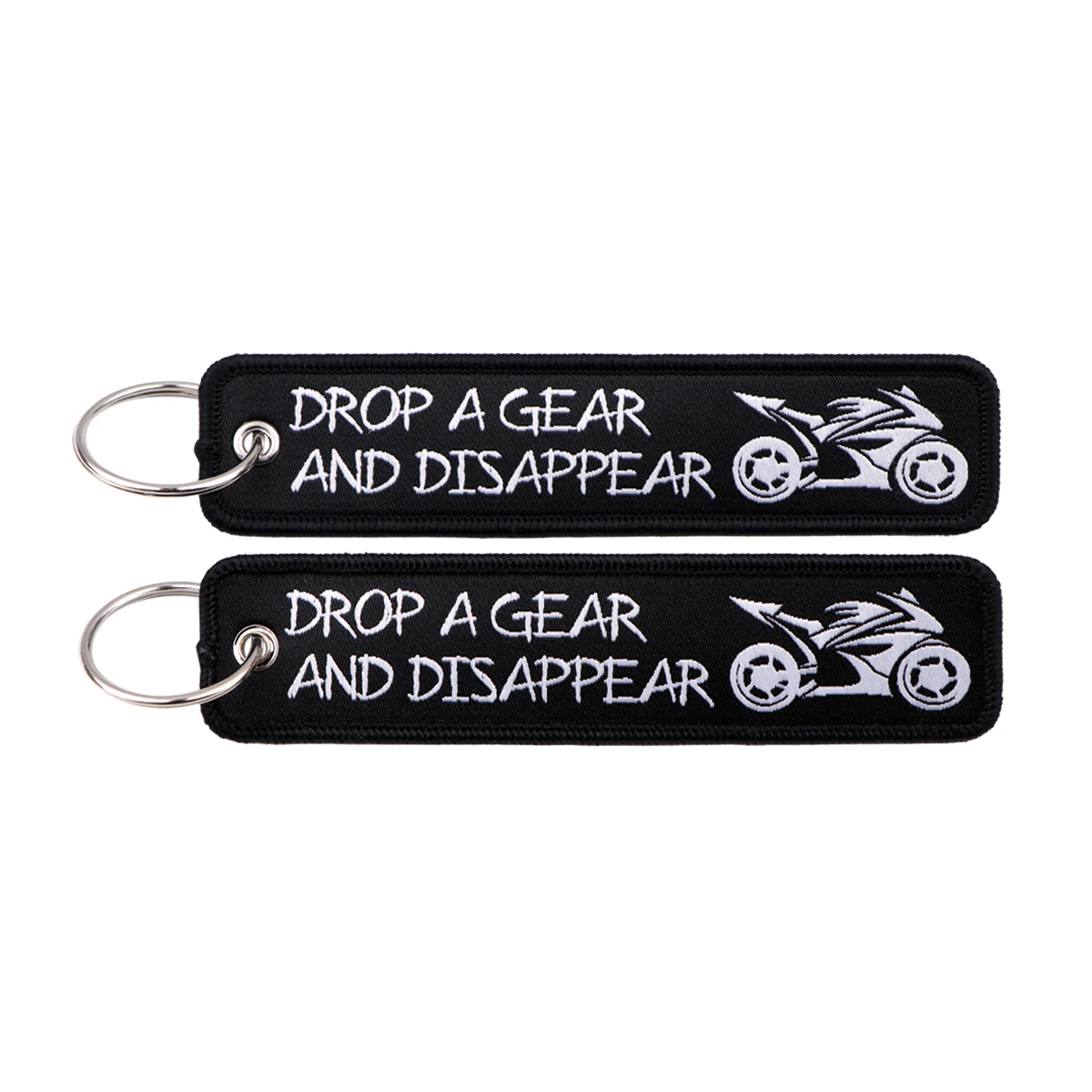 1 Stück „No Risk No Fun“ Lustige Sprüche Serie Stickerei Schlüsselanhänger Rucksack Schlüsselanhänger Motorrad Schlüsselanhänger Schlüsselringe Zubehör Geschenke