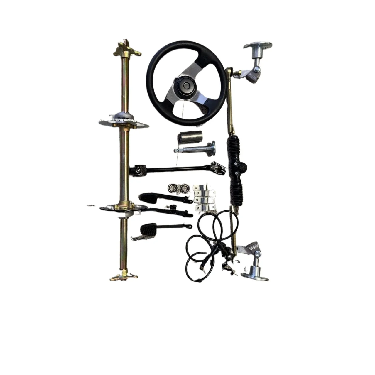 

Modified four-wheel electric motorcycle accessories beach kart steering wheel, steering knuckle tie rod assembly 8