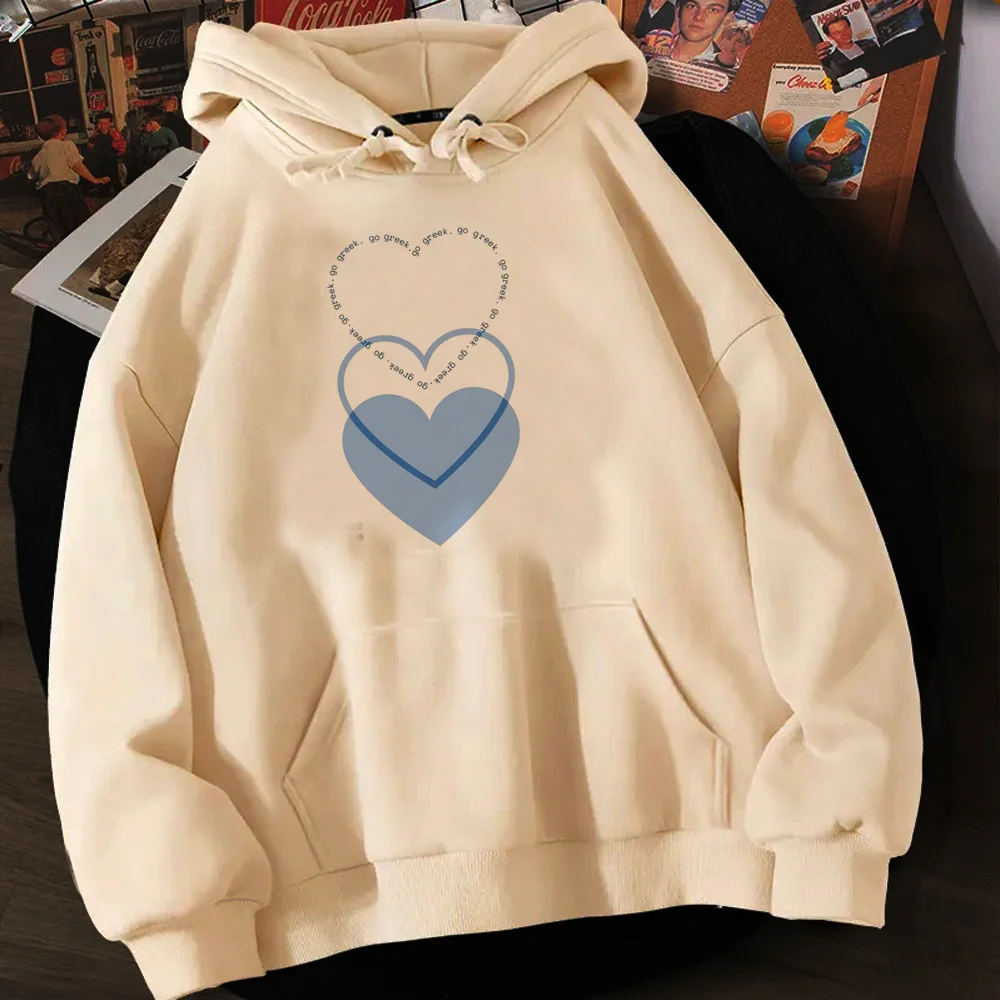 Sudadera con capucha de corazón para mujer, ropa de invierno de anime, suéter gráfico para mujer