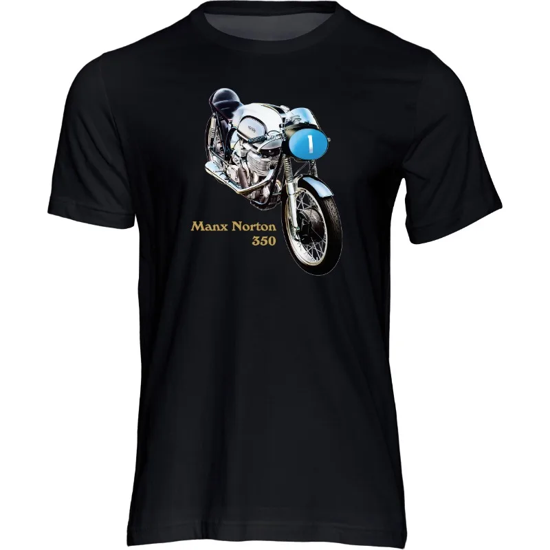 

Летняя мотоциклетная футболка Manx Norton 350, мужские и женские футболки, летние топы высокого качества с короткими рукавами, мужская футболка, уличная одежда