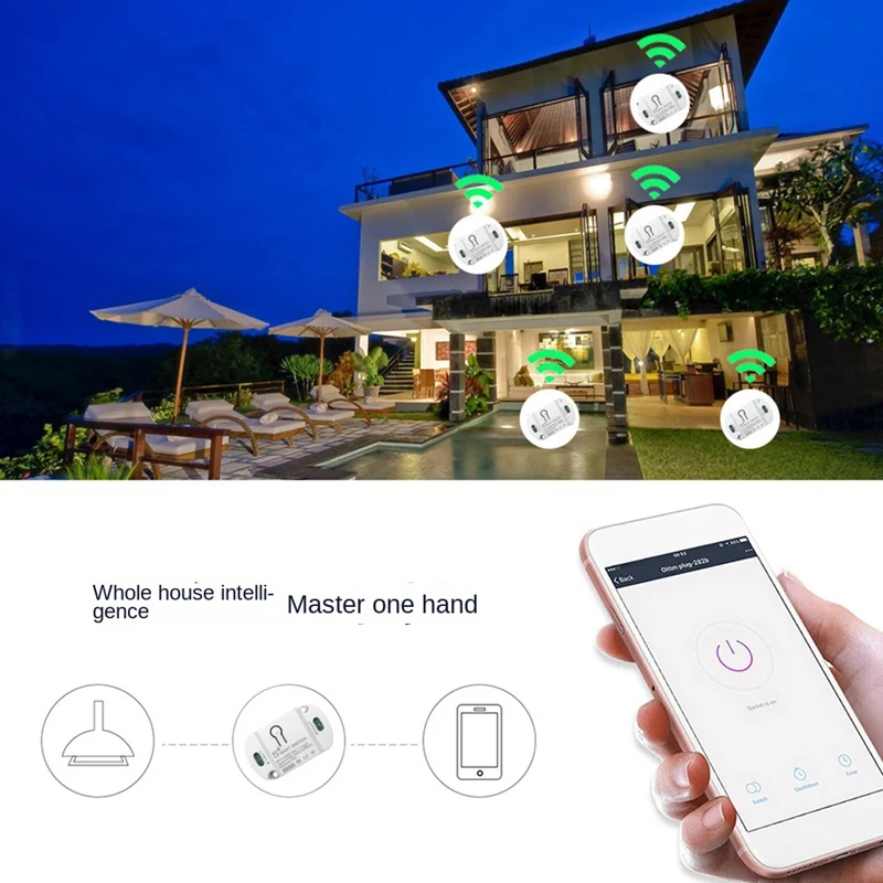 Tuya Wifi Smart Switch 10A Wireless Timer Smart Life APP وحدة أتمتة التحكم الصوتي