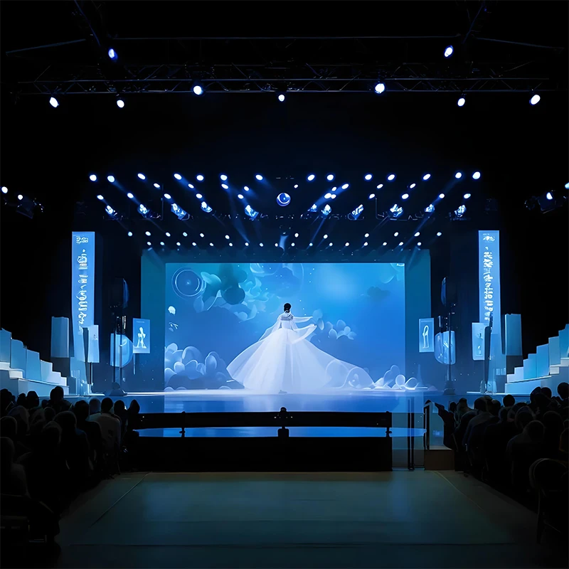 Holographic Screens for Large-Scale Performances High-Definition Virtual Displays Transporting Audiences to the Future
