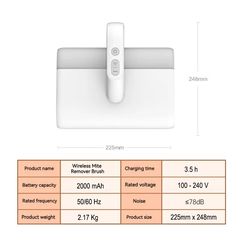 Xiaomi Mijia เครื่องดูดไรฝุ่นไร้สายแบบมือถือเครื่องกำจัดไรฝุ่นเครื่องมือทำความสะอาดสำหรับบ้านสำนักงาน