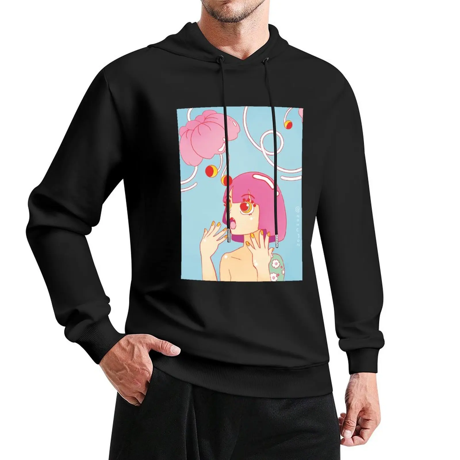 

Candy Flower Pullover Hoodie korean autumn clothes autumn jacket men men's autumn clothes hoodie graphic
