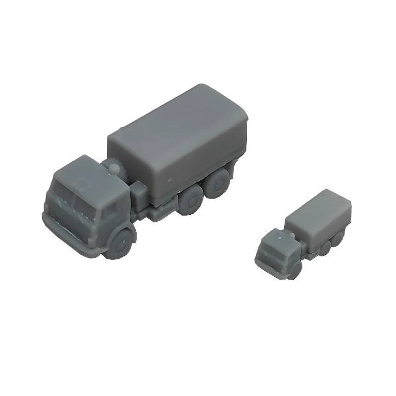 

5PCS Model Length 1.02/2.04cm Russia Kamaz-5350 Military Truck Simulation Multipurpose Transport Vehicle Toys 1/700 1/350 Scale