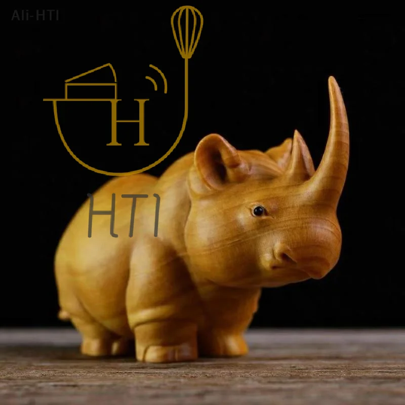 1/3pcs Wooden Product Rhino Hippo Elephant Room Home Decor C