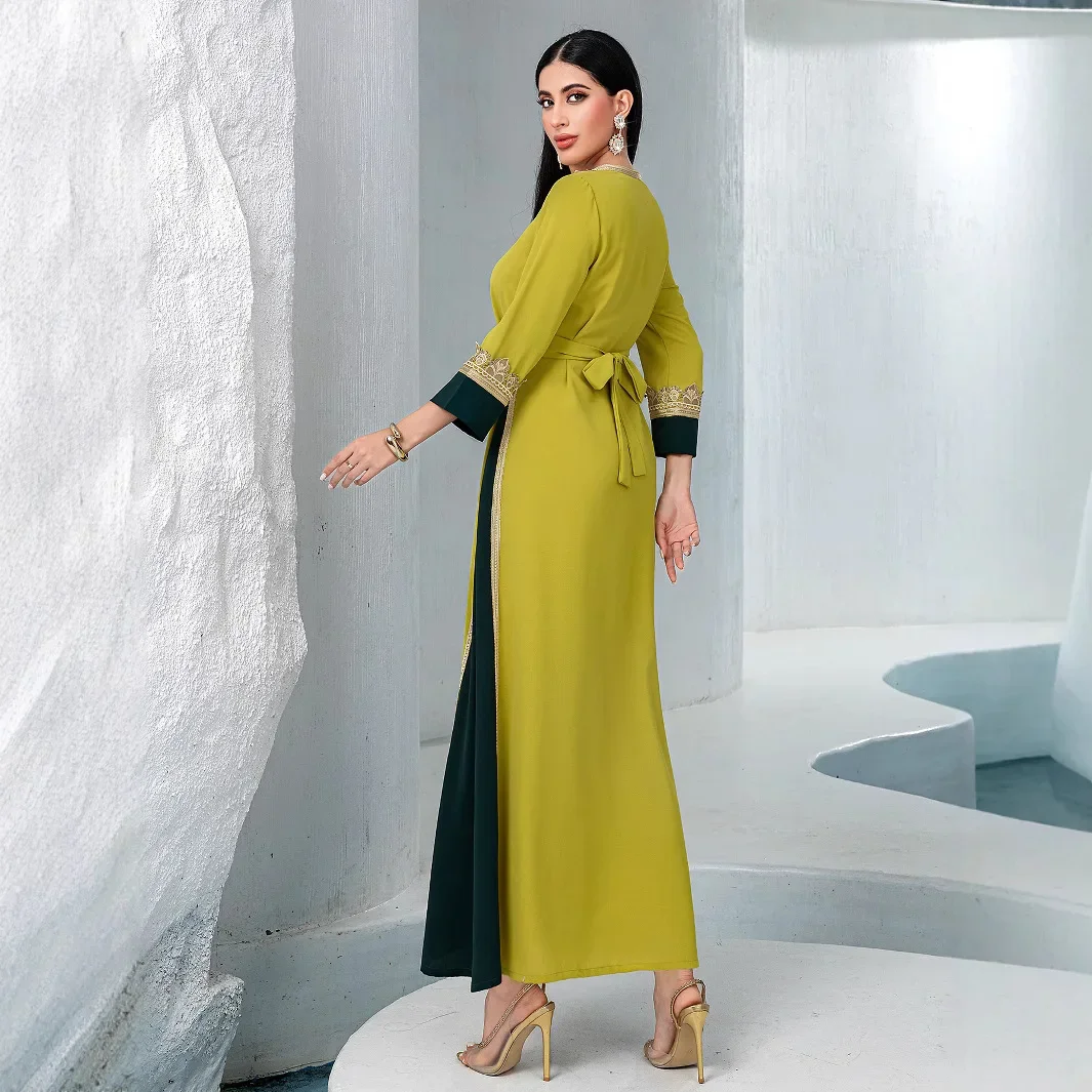 2025 été diamants Abaya dubaï caftan femmes mode musulmane longue Robe maroc Caftan Eid Djellaba Ramadan Islam Jalabiya Robe