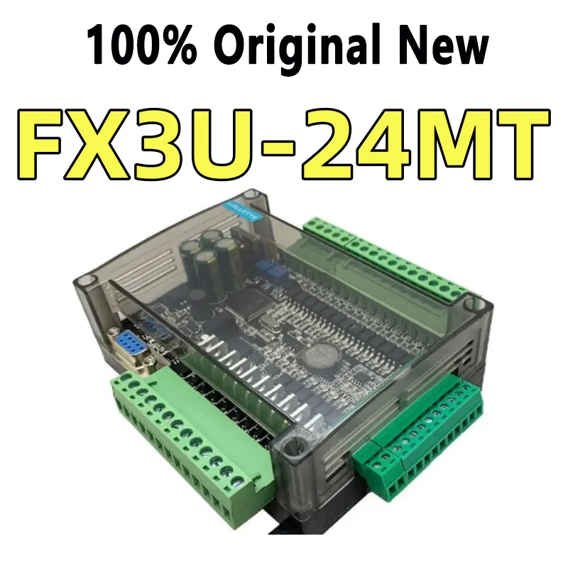 

100% протестированоDC24V FX1N FX2N FX3U-24MT ПЛК Промышленная плата управления 6AD 2DA 14 входов 10 транзисторных выходов RS485 RTC связи