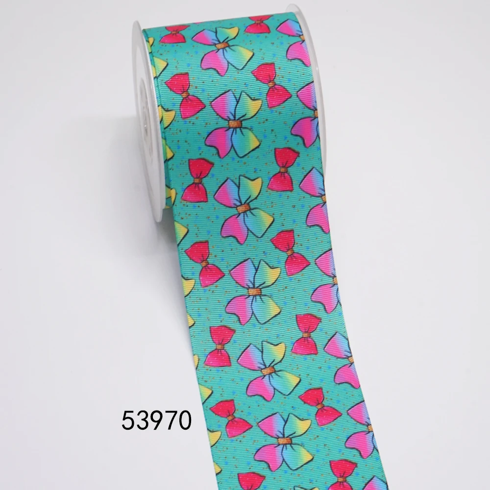 DIY Cartoon Stripe And Grid Printed Grosgrain Ribbon For Craft Supplies Sewing Accessories 5 Yards. 52708
