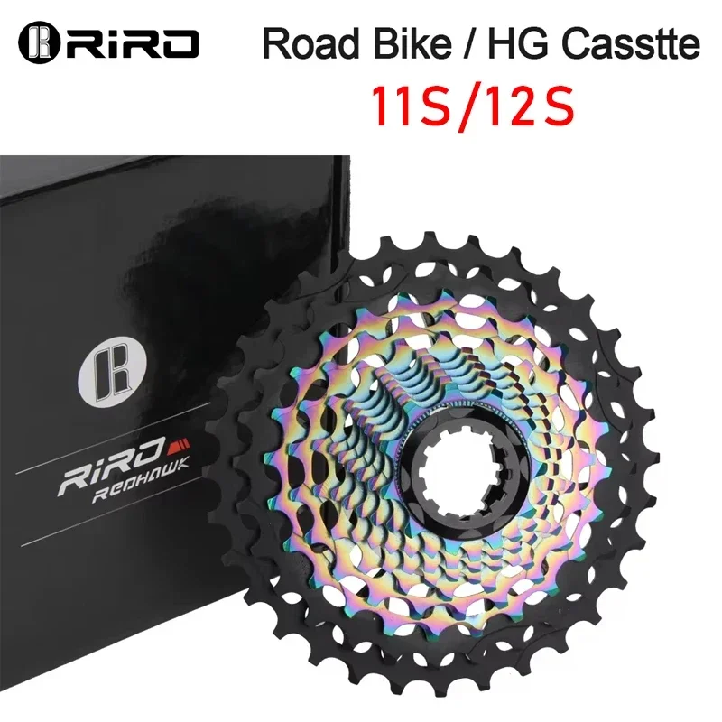 RIRO Road Bike Ultra-light Freewheel 11/12S-28-34T Bicycle CNC Vacuum Plating HG Cassette Hollow Flywheel 11/12V Speed  Sprocket