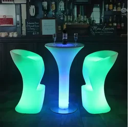 Sedia da bar luminosa led bar mobili da discoteca mobili a led mobili luminosi sedia sgabello moda conchiglia rotomolding