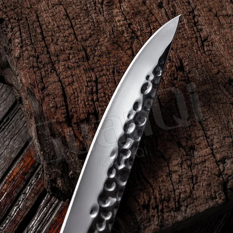 Forged Stainless Steel Boning Knife Kitchen Chef Meat Cleaver Butcher Knife Slicing Fishing Knife Wood Handle Cooking Tools