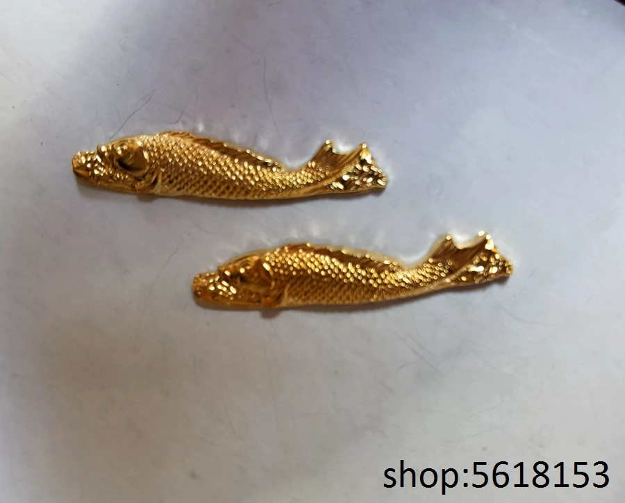 Alloy gold fish menuki for Japanese sword katana wakizashi tanto