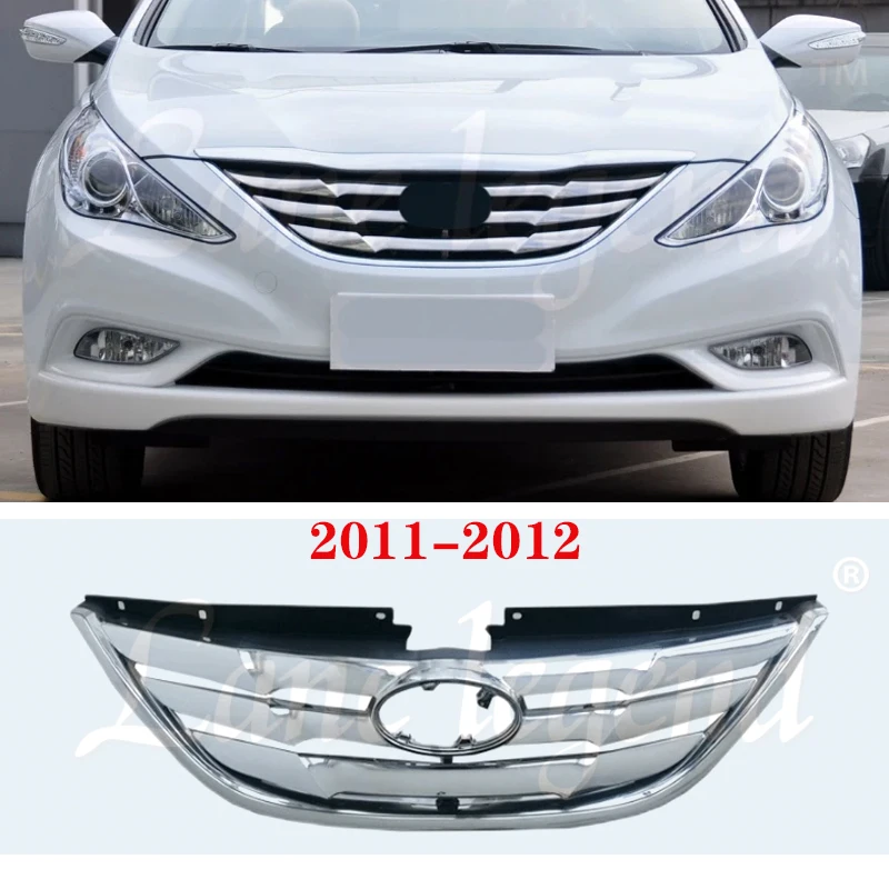Chrome ABS Car Front Upper Grill Horizontal Grille for Hyundai Sonata YF Grille 2009-2014 Racing Grills